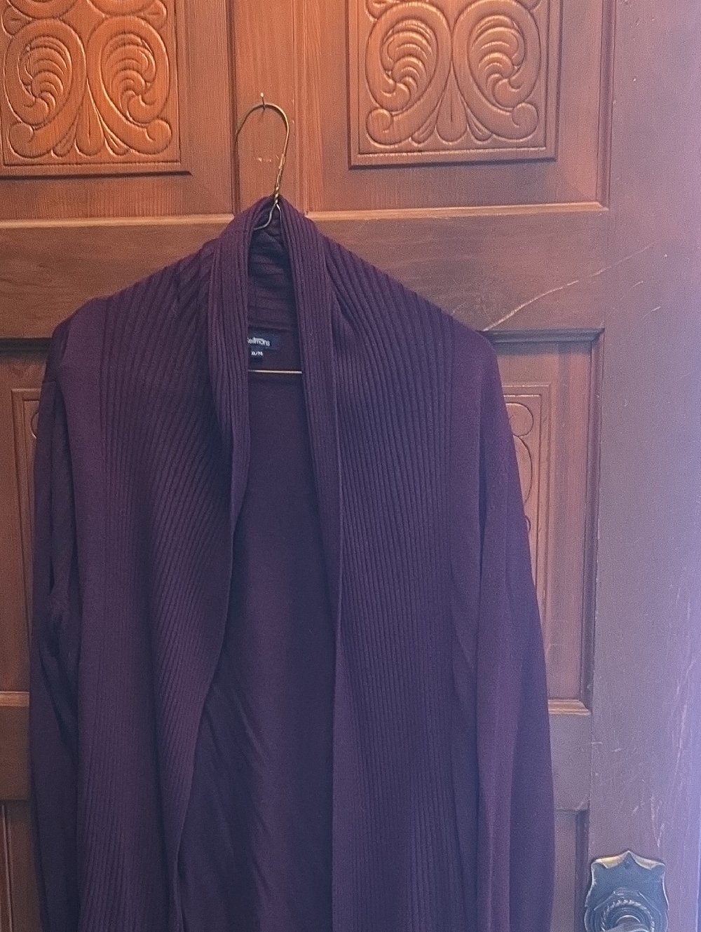 3 For $40 Reitmans  Open-Front Cardigan in Deep Plum